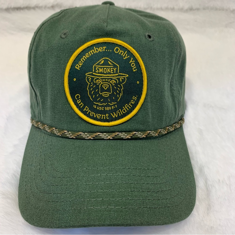Smokey The Bear Snapback Rope Hat Cap Official Only You Can Prevent Wildfires - Picture 9 of 12
